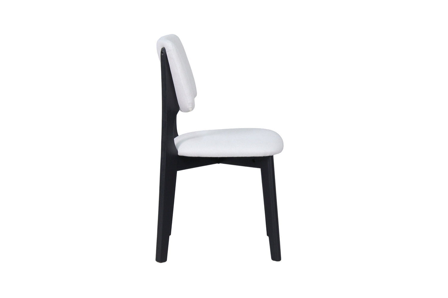 byLIVING Esszimmerstuhl 2er Set ELSA / Webstoff beige oder grau / Gestell Massivholz schwarz / B 48, H 87, T 54 cm