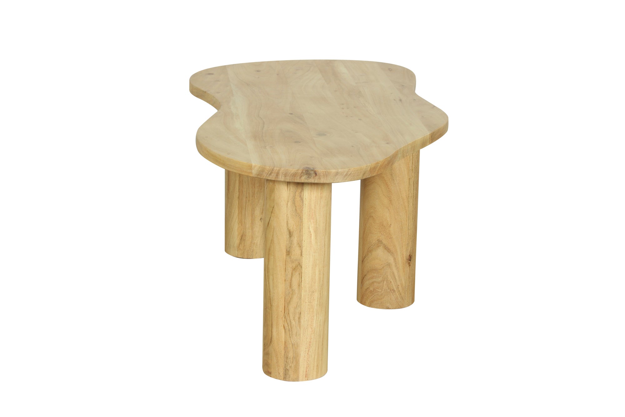 byLIVING Couchtisch ETHAN / Tischplatte und Gestell in schwarz oder naturfarben (Akazie) / Wohnzimmertisch / Beistelltisch / Maße: B 110, H 45, T 55 cm