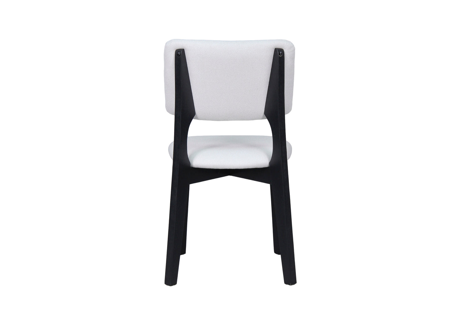byLIVING Esszimmerstuhl 2er Set ELSA / Webstoff beige oder grau / Gestell Massivholz schwarz / B 48, H 87, T 54 cm