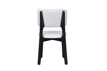 byLIVING Esszimmerstuhl 2er Set ELSA / Webstoff beige oder grau / Gestell Massivholz schwarz / B 48, H 87, T 54 cm