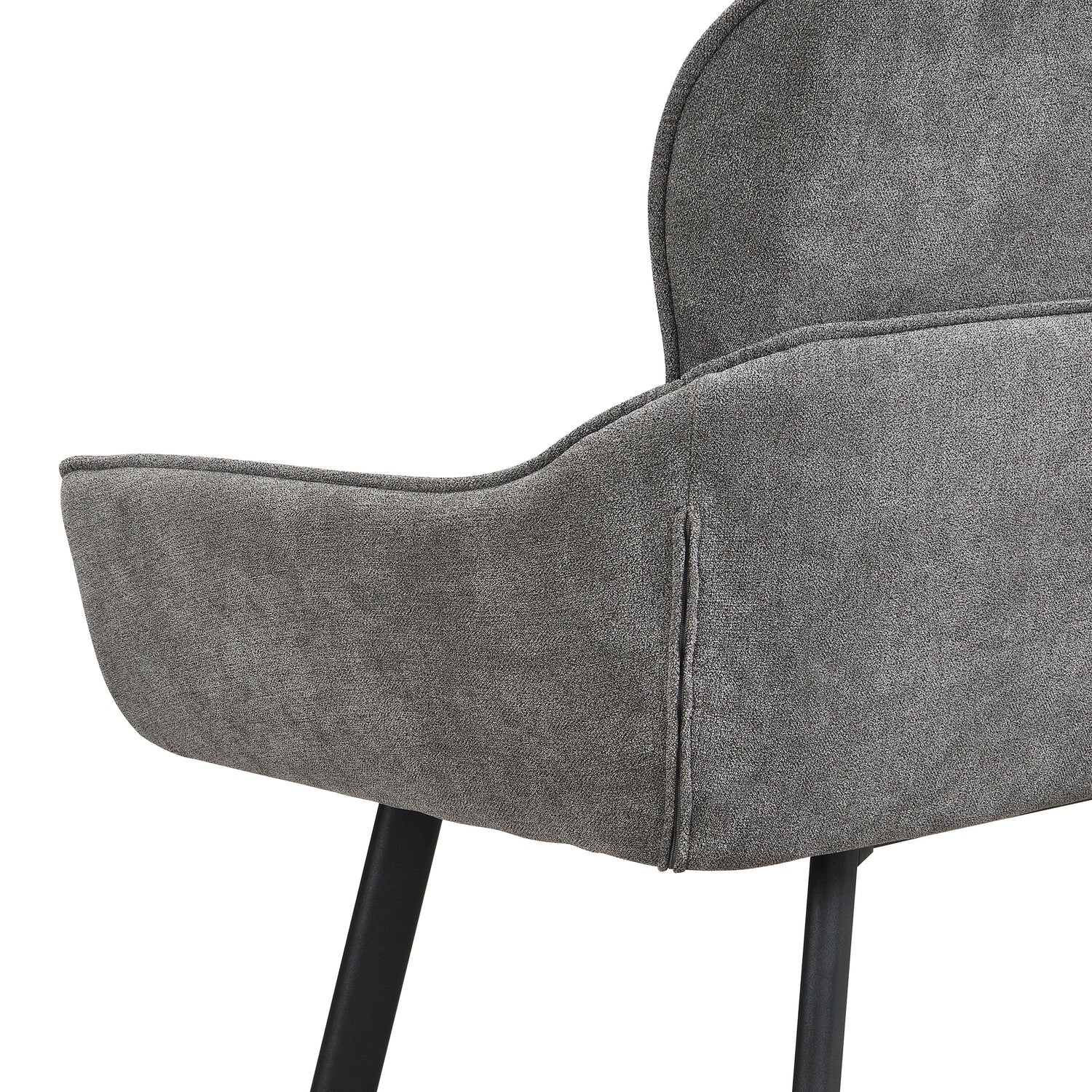 byLIVING Bank RICO / Webstoffbezug in dunkelgrau oder taupe, Gestell in schwarz / Taschenfederkern, aufgedoppelter Rücken / Esszimmerbank, Sitzbank / B 140 x H 90 x T 62 cm oder B 160 x H 90 x T 62 cm