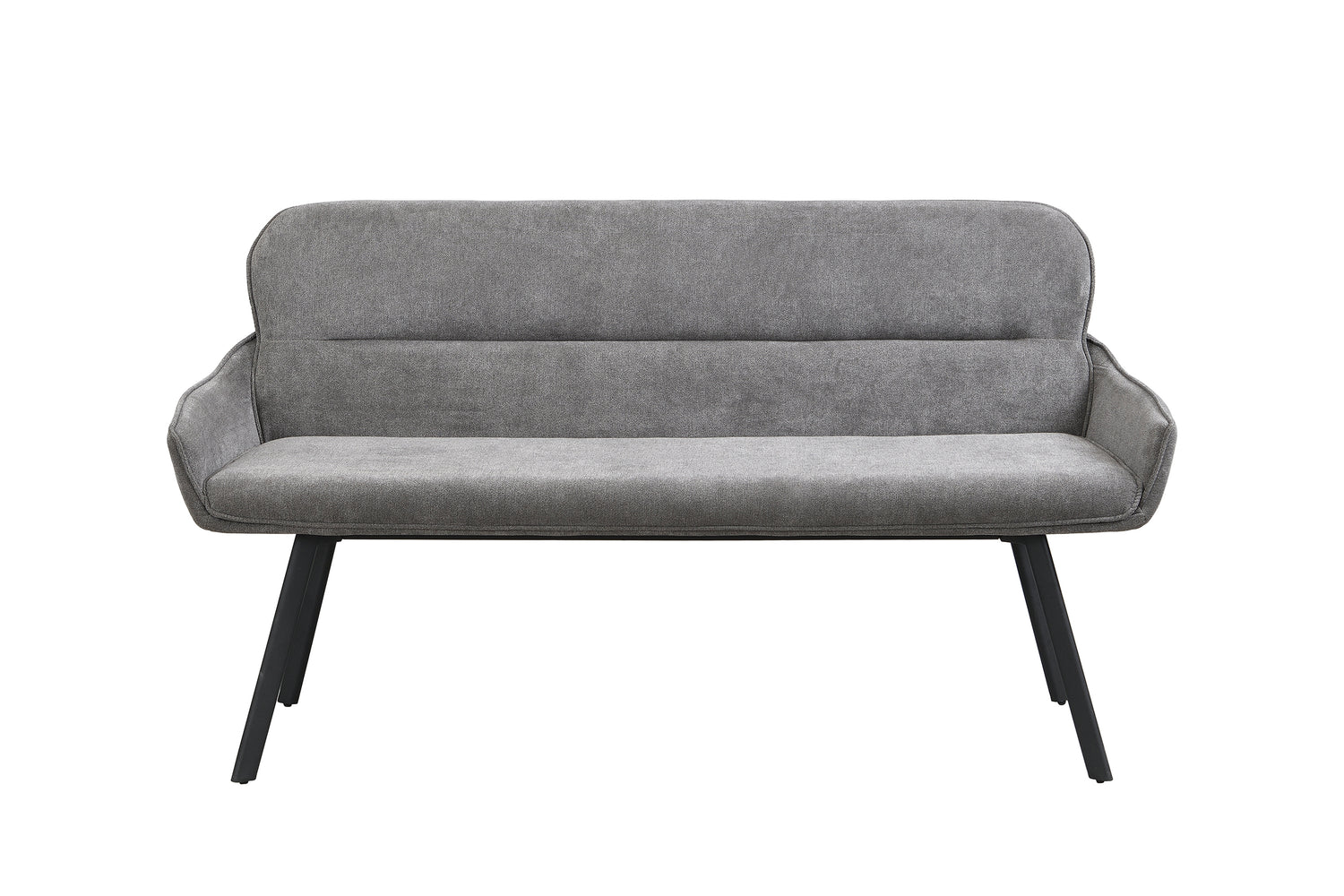 byLIVING Bank RICO / Webstoffbezug in dunkelgrau oder taupe, Gestell in schwarz / Taschenfederkern, aufgedoppelter Rücken / Esszimmerbank, Sitzbank / B 140 x H 90 x T 62 cm oder B 160 x H 90 x T 62 cm