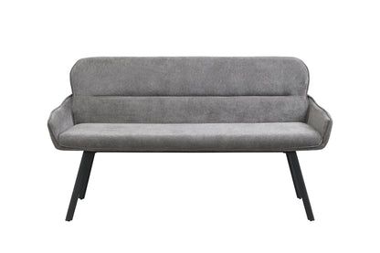 byLIVING Bank RICO / Webstoffbezug in dunkelgrau oder taupe, Gestell in schwarz / Taschenfederkern, aufgedoppelter Rücken / Esszimmerbank, Sitzbank / B 140 x H 90 x T 62 cm oder B 160 x H 90 x T 62 cm