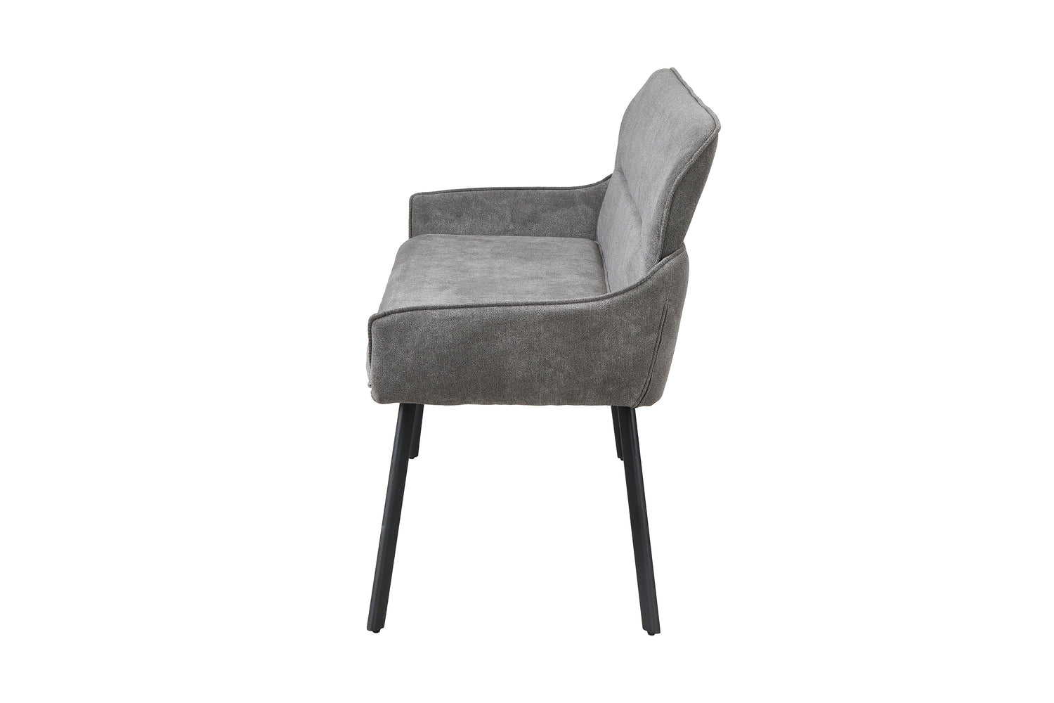 byLIVING Bank RICO / Webstoffbezug in dunkelgrau oder taupe, Gestell in schwarz / Taschenfederkern, aufgedoppelter Rücken / Esszimmerbank, Sitzbank / B 140 x H 90 x T 62 cm oder B 160 x H 90 x T 62 cm