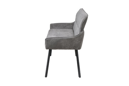 byLIVING Bank RICO / Webstoffbezug in dunkelgrau oder taupe, Gestell in schwarz / Taschenfederkern, aufgedoppelter Rücken / Esszimmerbank, Sitzbank / B 140 x H 90 x T 62 cm oder B 160 x H 90 x T 62 cm