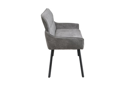 byLIVING Bank RICO / Webstoffbezug in dunkelgrau oder taupe, Gestell in schwarz / Taschenfederkern, aufgedoppelter Rücken / Esszimmerbank, Sitzbank / B 140 x H 90 x T 62 cm oder B 160 x H 90 x T 62 cm