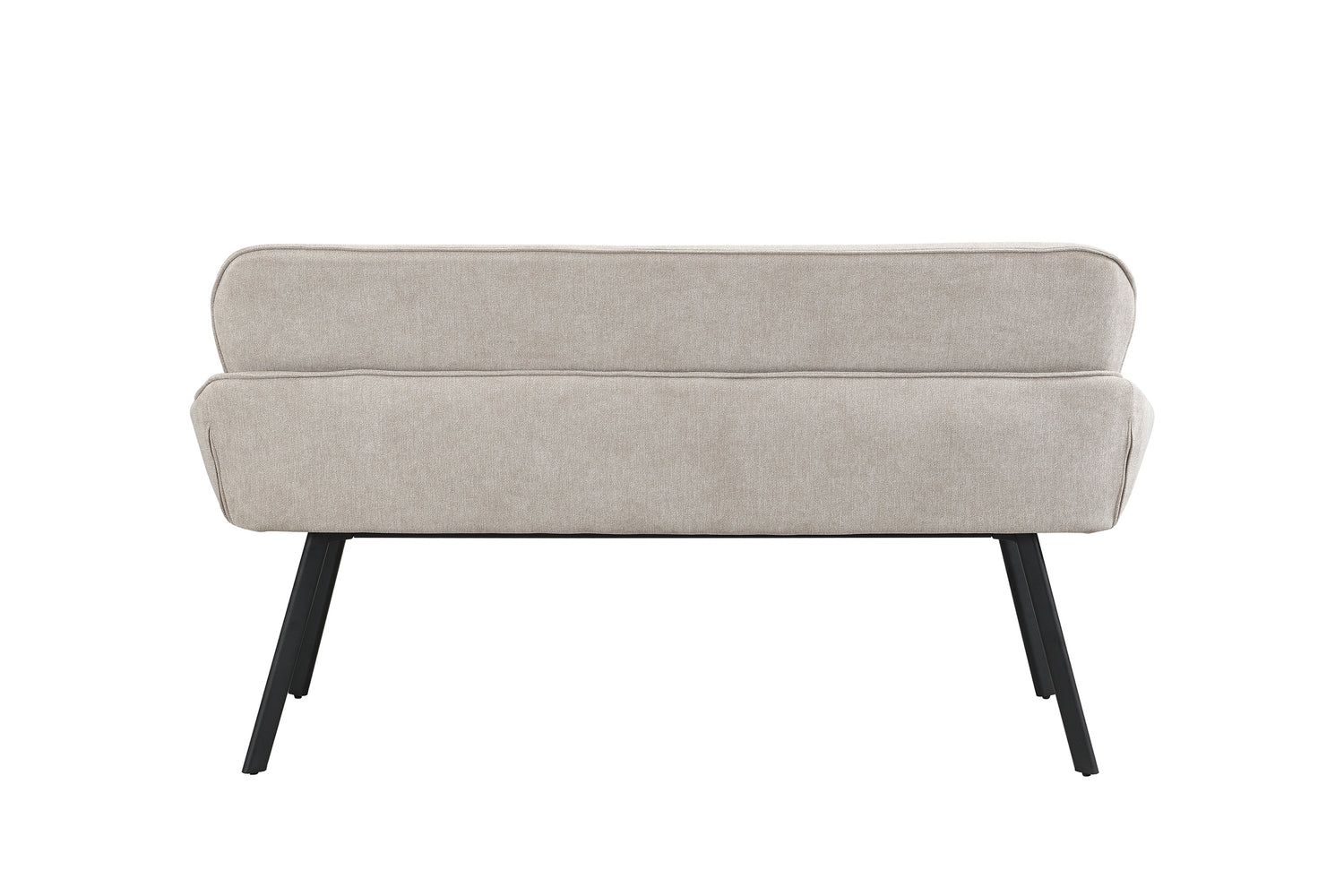 byLIVING Bank RICO / Webstoffbezug in dunkelgrau oder taupe, Gestell in schwarz / Taschenfederkern, aufgedoppelter Rücken / Esszimmerbank, Sitzbank / B 140 x H 90 x T 62 cm oder B 160 x H 90 x T 62 cm
