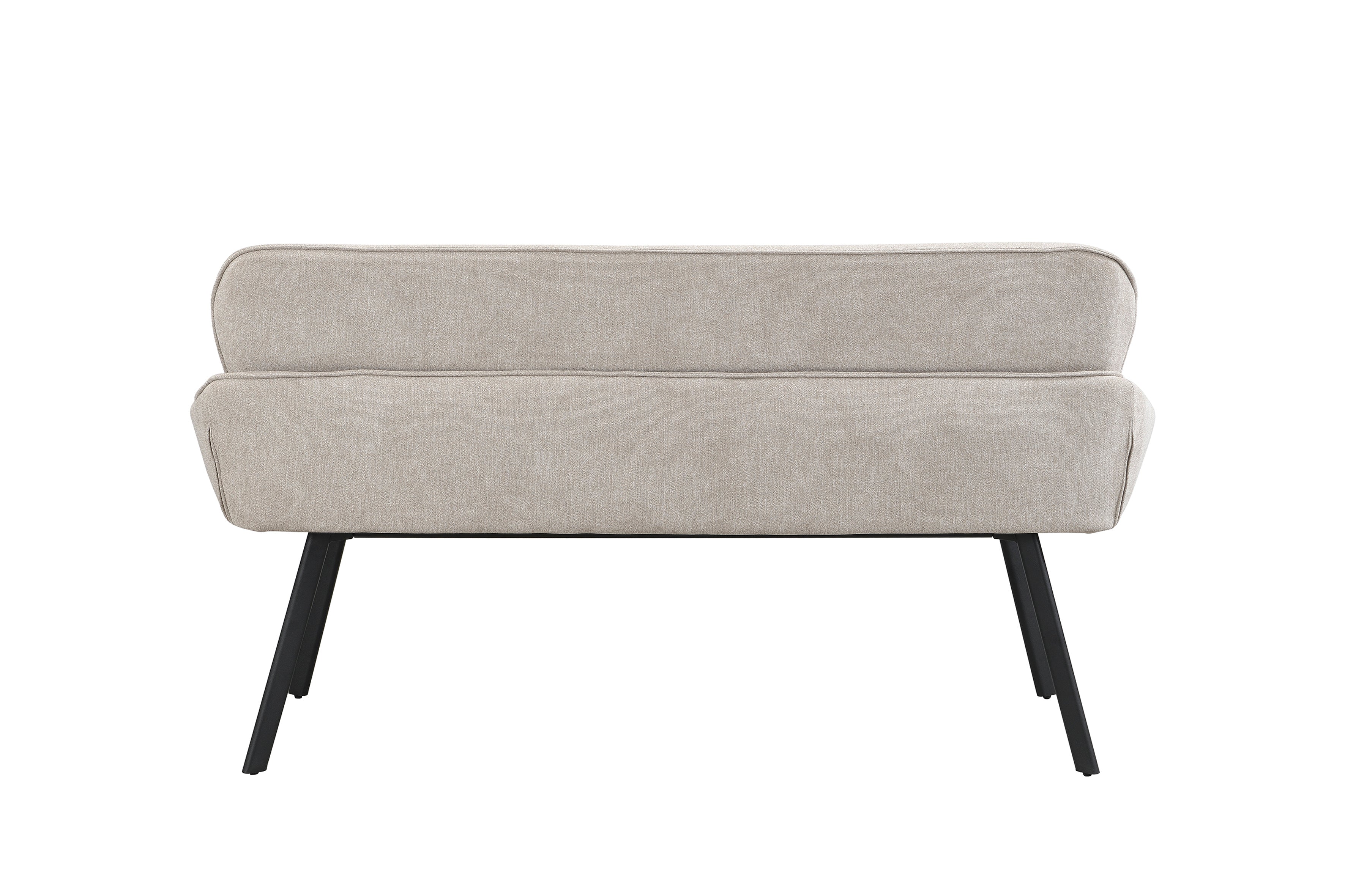 byLIVING Bank RICO / Webstoffbezug in dunkelgrau oder taupe, Gestell in schwarz / Taschenfederkern, aufgedoppelter Rücken / Esszimmerbank, Sitzbank / B 140 x H 90 x T 62 cm oder B 160 x H 90 x T 62 cm