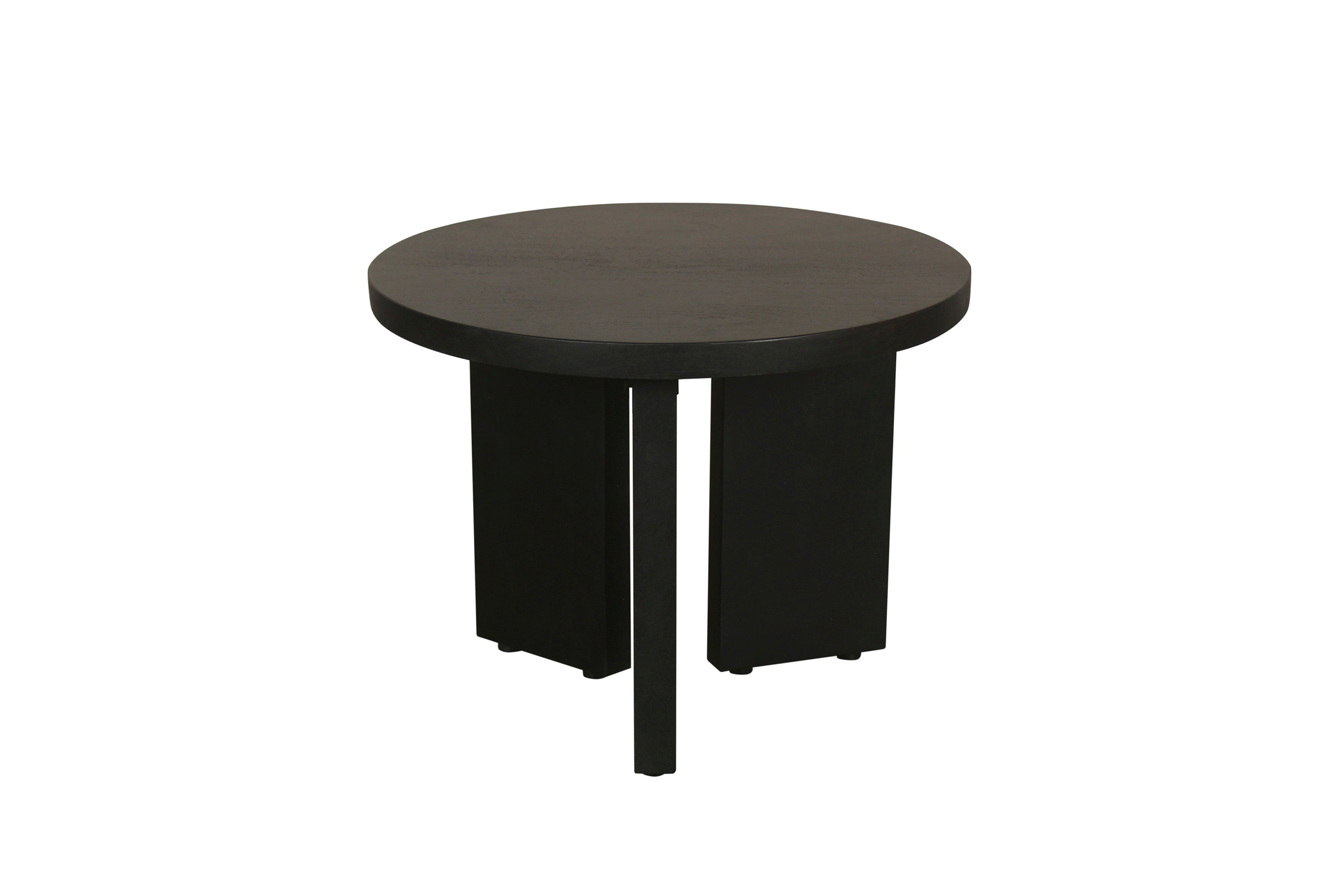 Beistelltisch ROUND / Rund / Massivholz Mango schwarz / D 40, H 30 cm oder D 60, H 41 cm