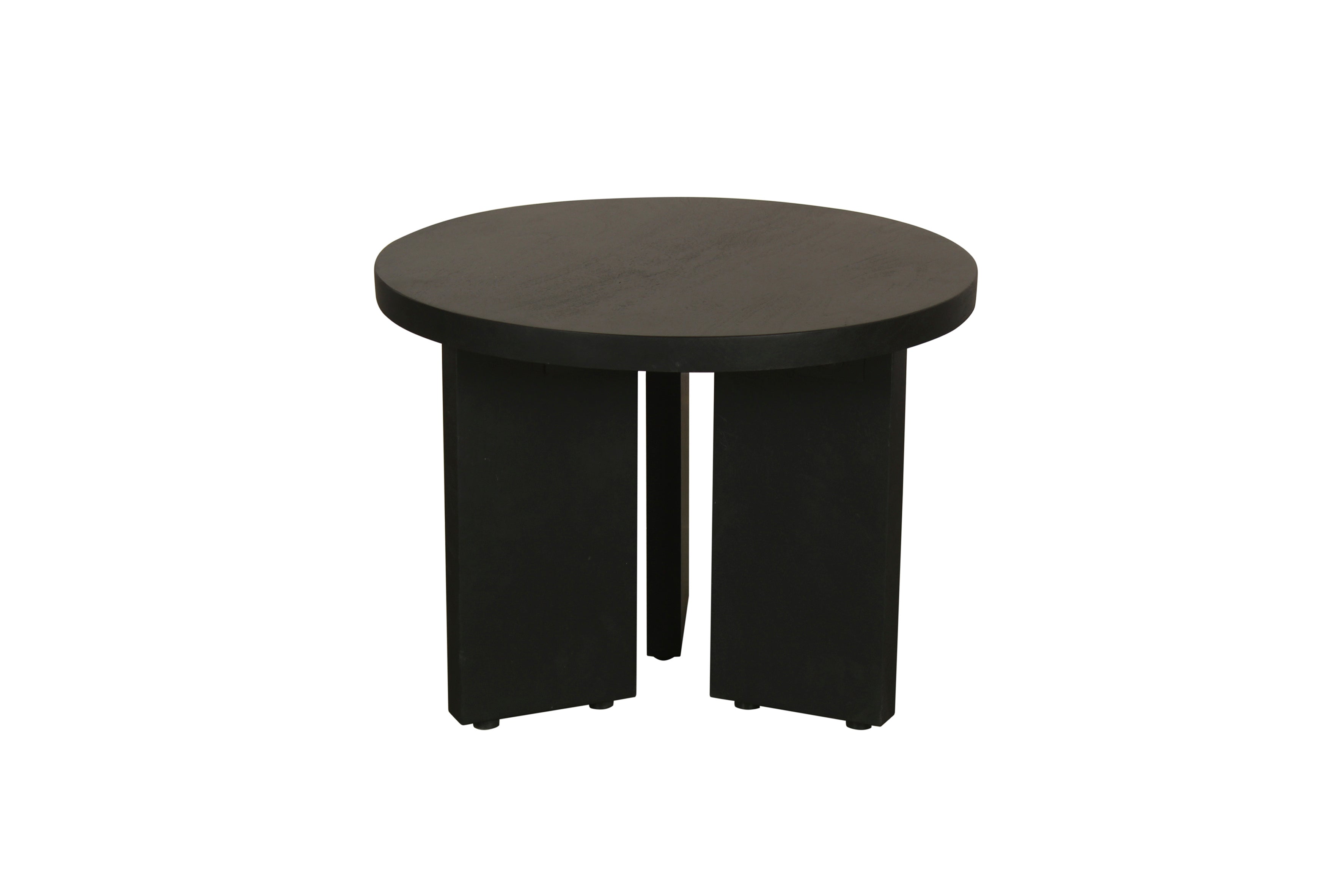 Beistelltisch ROUND / Rund / Massivholz Mango schwarz / D 40, H 30 cm oder D 60, H 41 cm