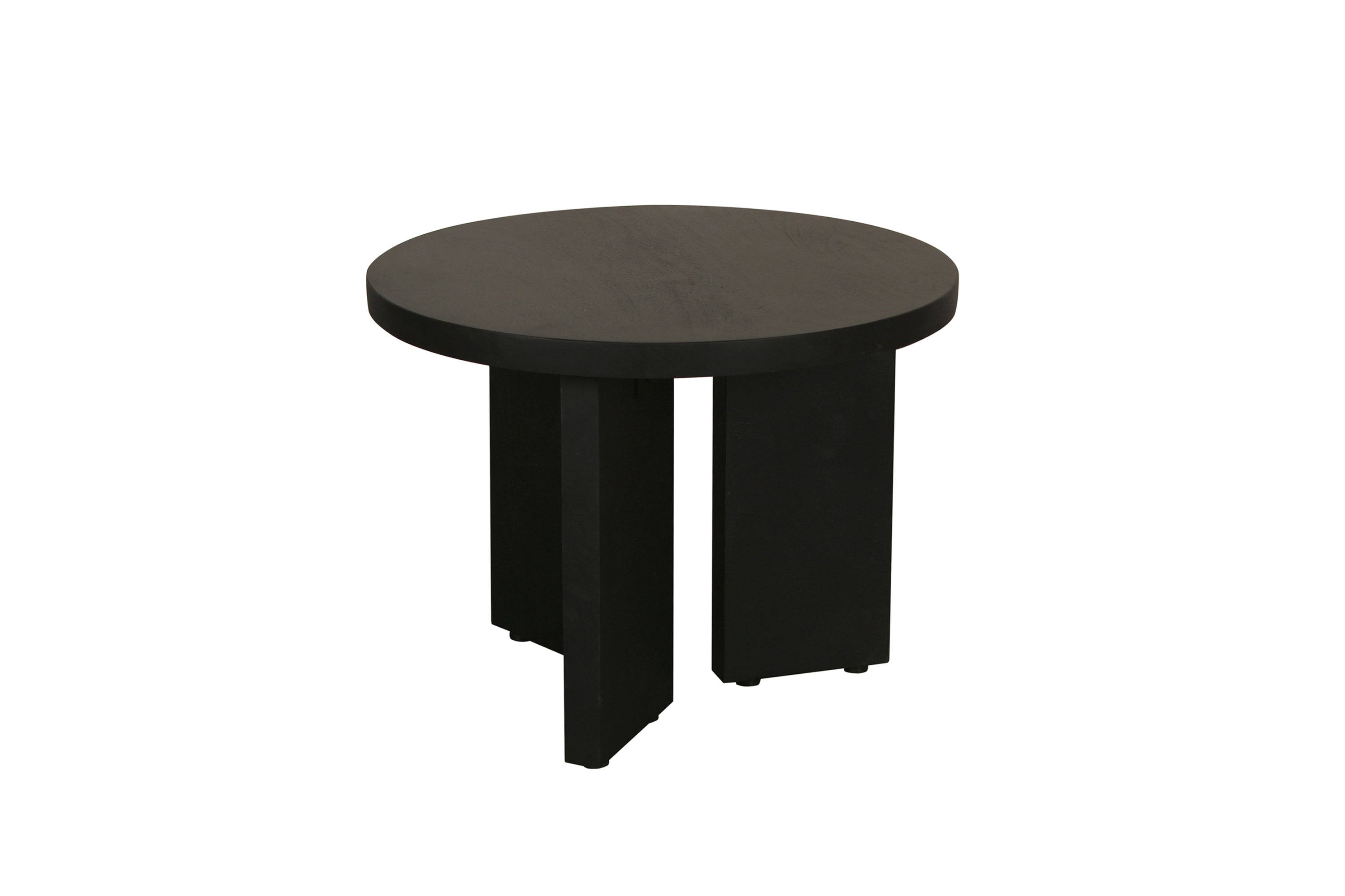 Beistelltisch ROUND / Rund / Massivholz Mango schwarz / D 40, H 30 cm oder D 60, H 41 cm
