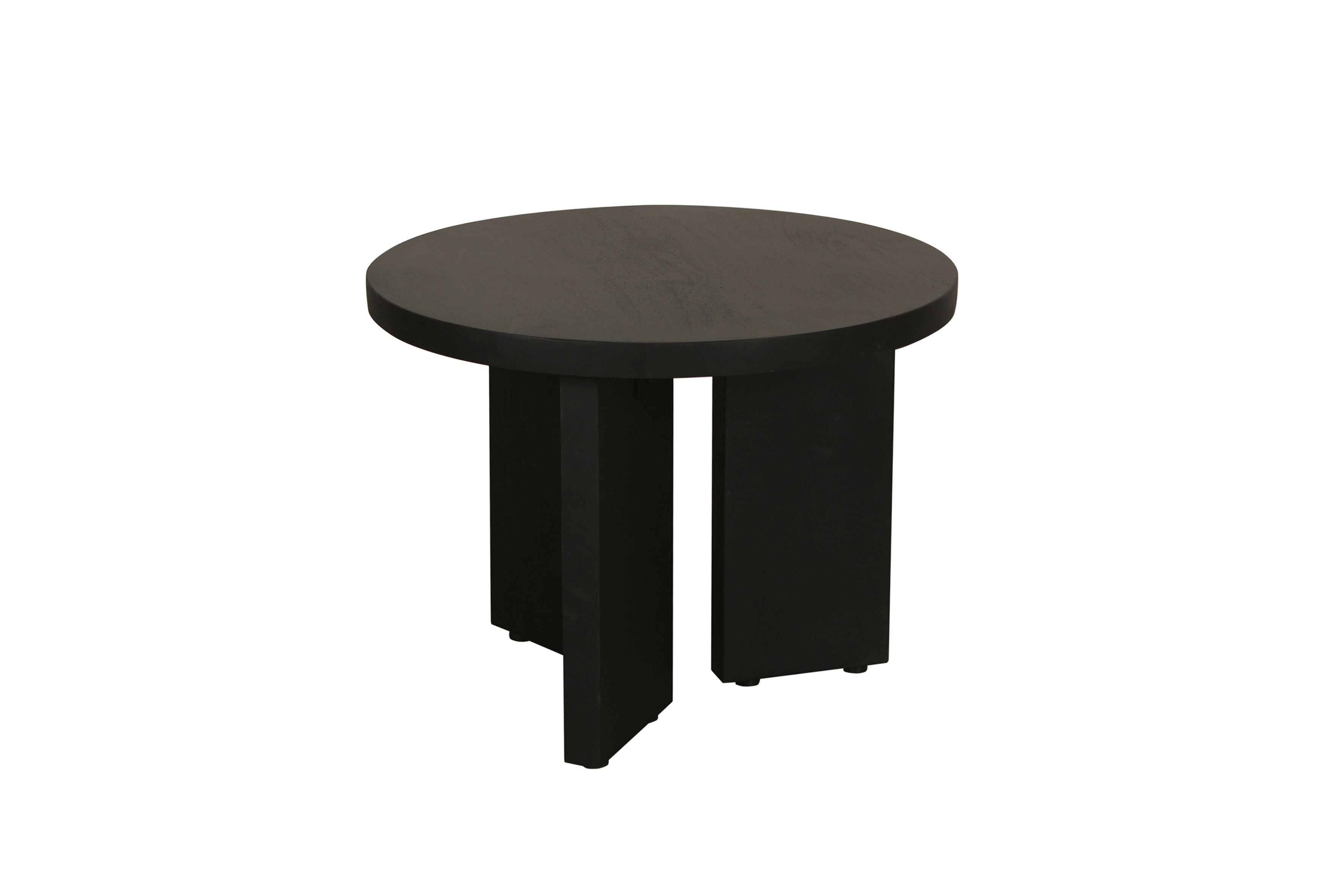 Beistelltisch ROUND / Rund / Massivholz Mango schwarz / D 40, H 30 cm oder D 60, H 41 cm