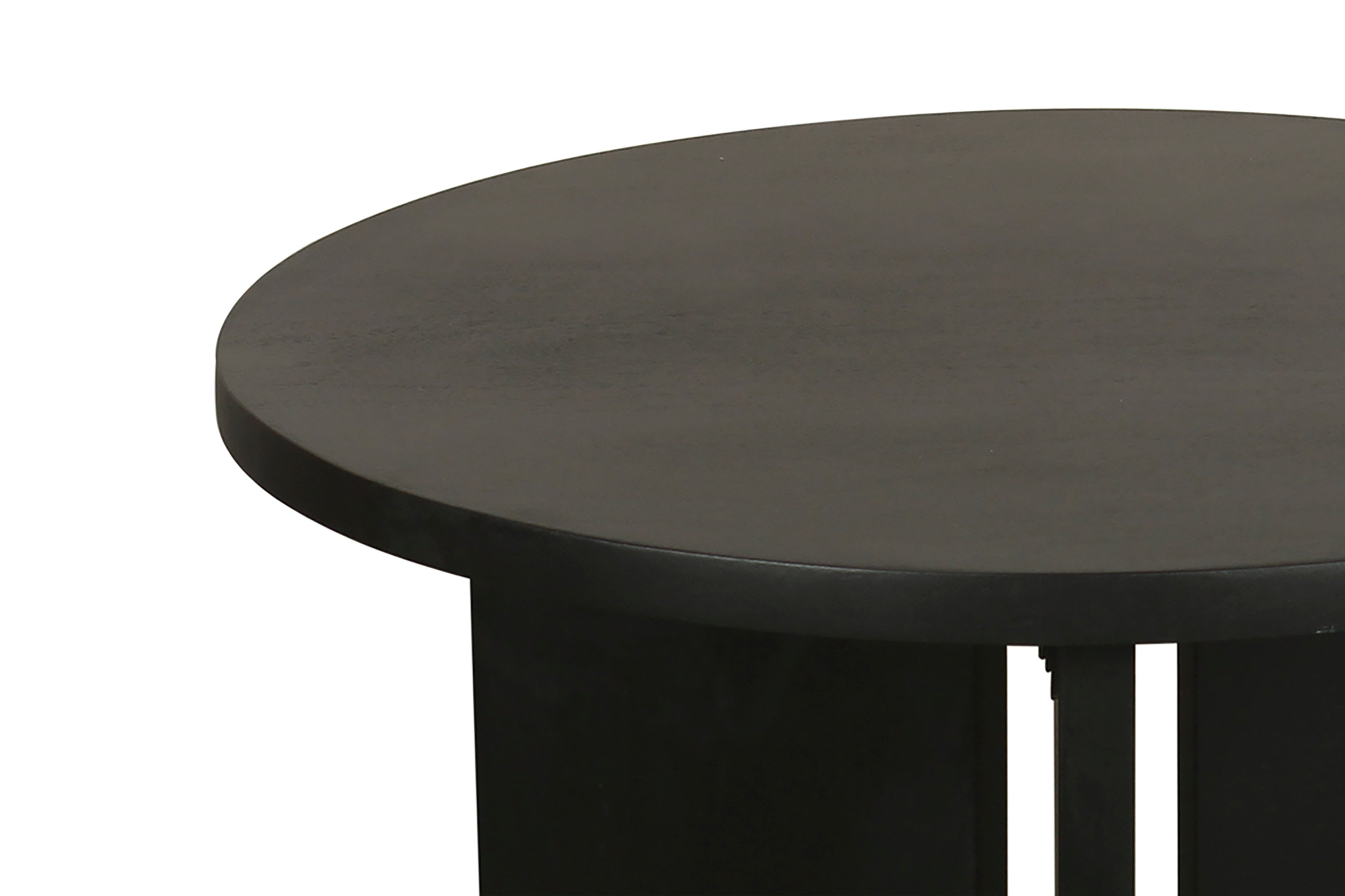 Beistelltisch ROUND / Rund / Massivholz Mango schwarz / D 40, H 30 cm oder D 60, H 41 cm