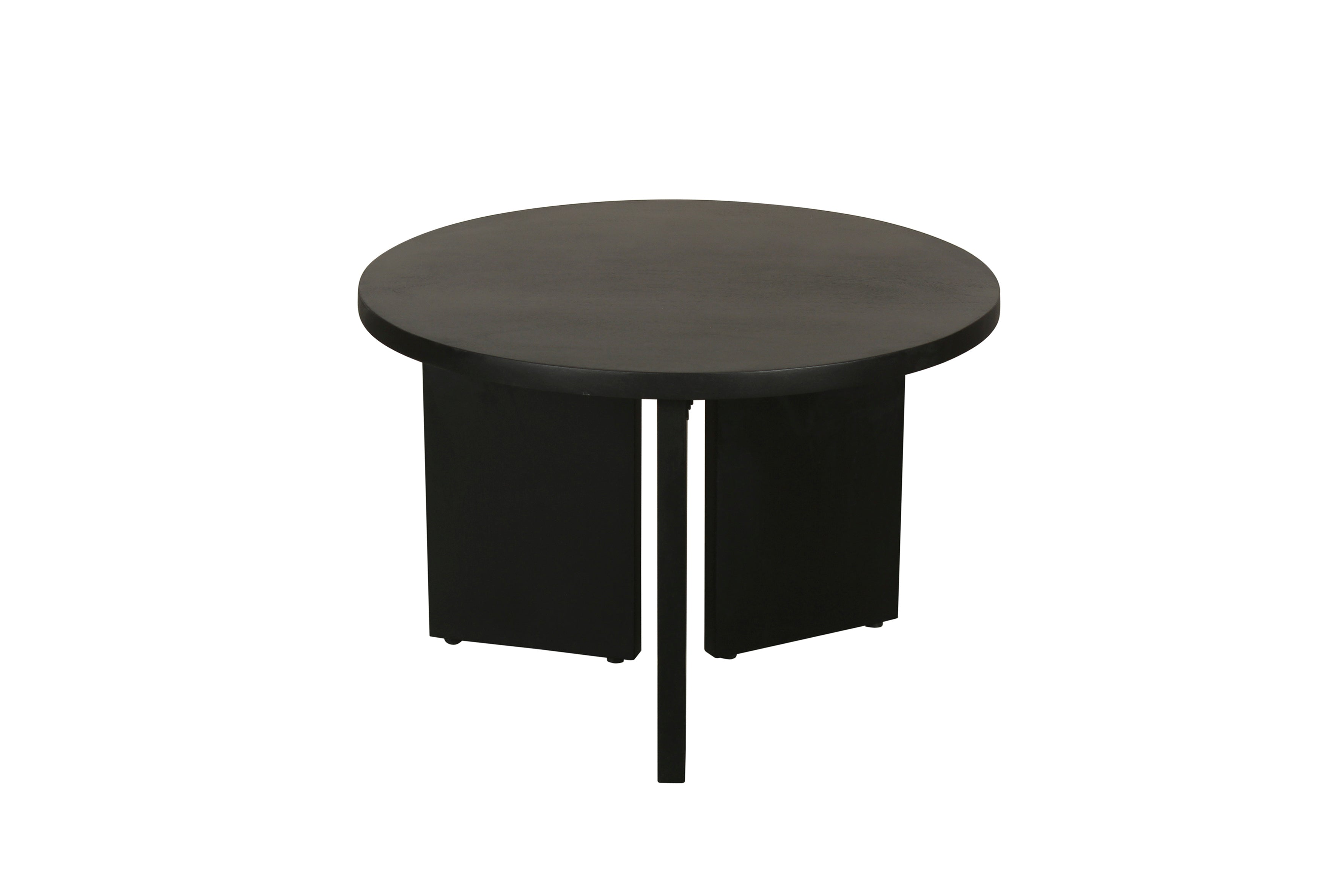 Beistelltisch ROUND / Rund / Massivholz Mango schwarz / D 40, H 30 cm oder D 60, H 41 cm