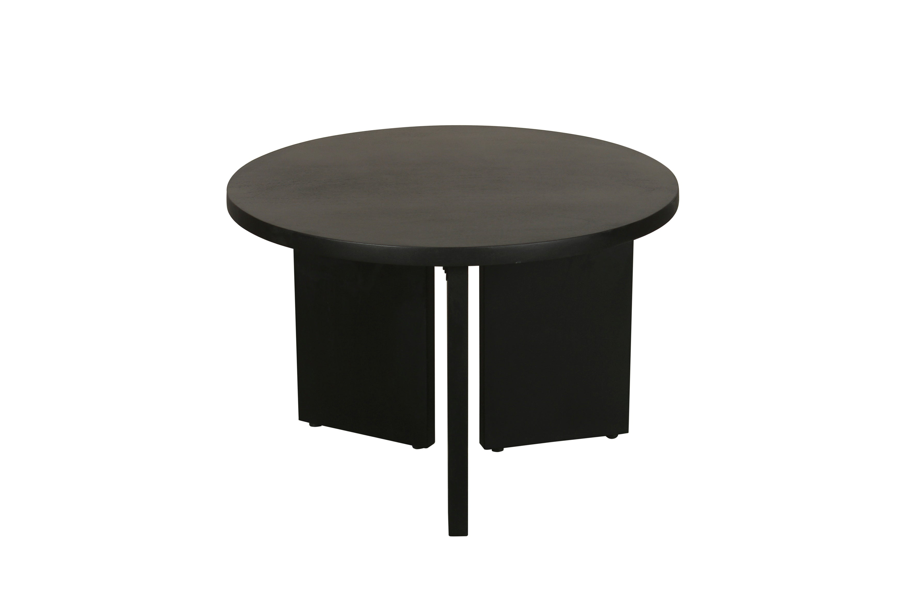 Beistelltisch ROUND / Rund / Massivholz Mango schwarz / D 40, H 30 cm oder D 60, H 41 cm