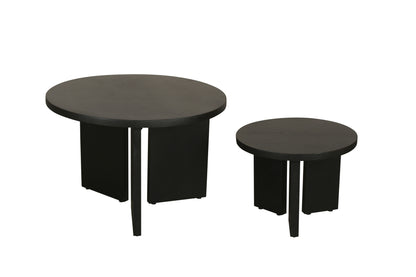 Beistelltisch ROUND / Rund / Massivholz Mango schwarz / D 40, H 30 cm oder D 60, H 41 cm