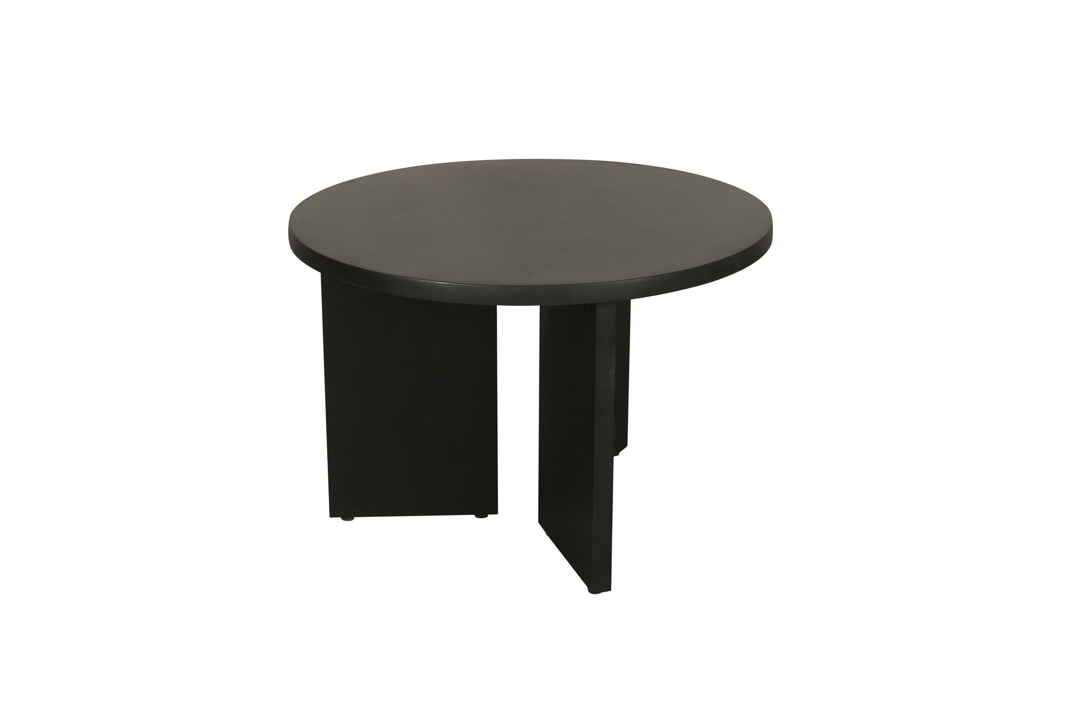 Beistelltisch ROUND / Rund / Massivholz Mango schwarz / D 40, H 30 cm oder D 60, H 41 cm