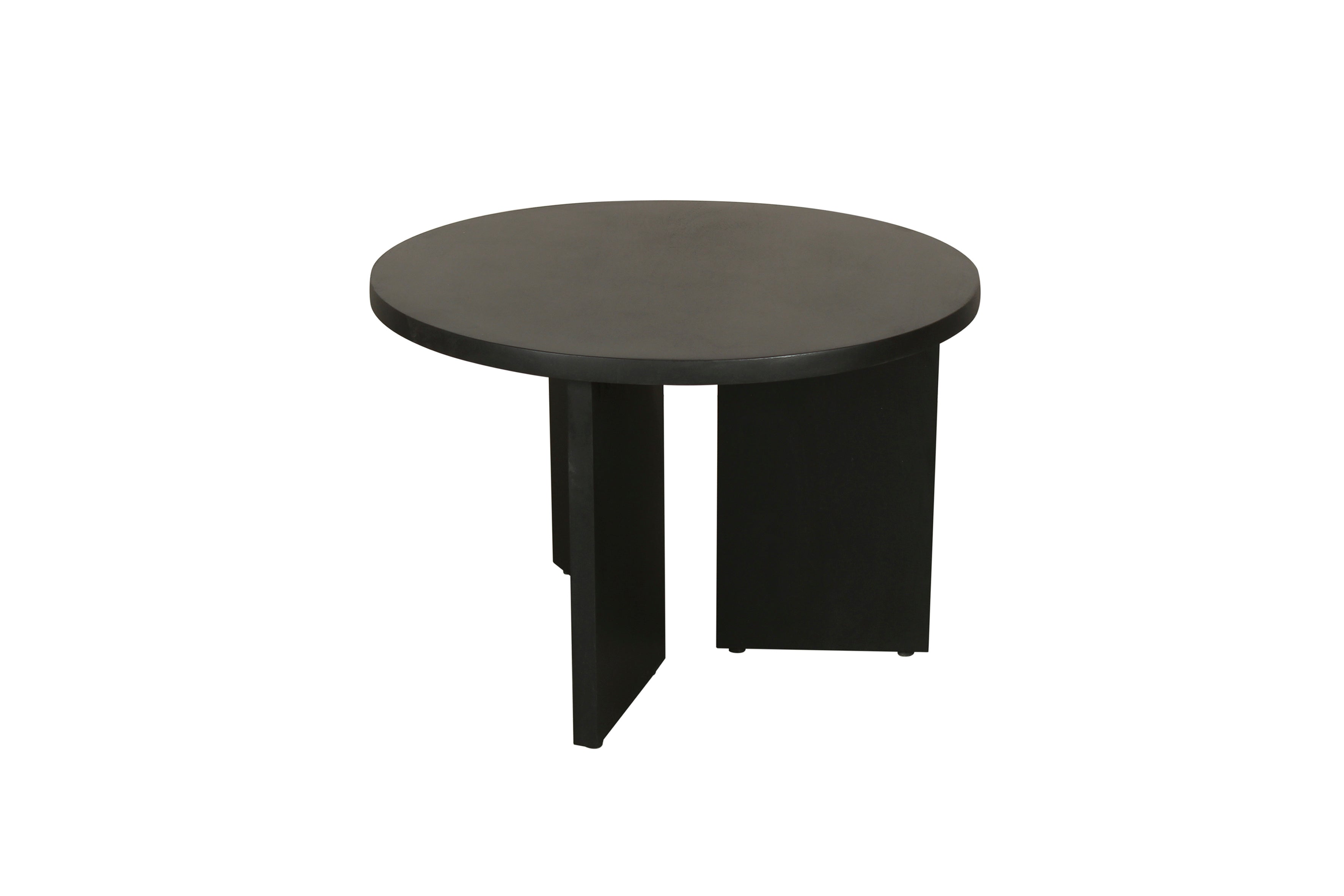 Beistelltisch ROUND / Rund / Massivholz Mango schwarz / D 40, H 30 cm oder D 60, H 41 cm