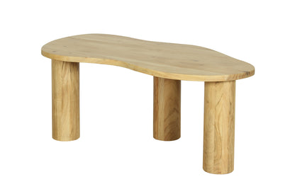 byLIVING Couchtisch ETHAN / Tischplatte und Gestell in schwarz oder naturfarben (Akazie) / Wohnzimmertisch / Beistelltisch / Maße: B 110, H 45, T 55 cm