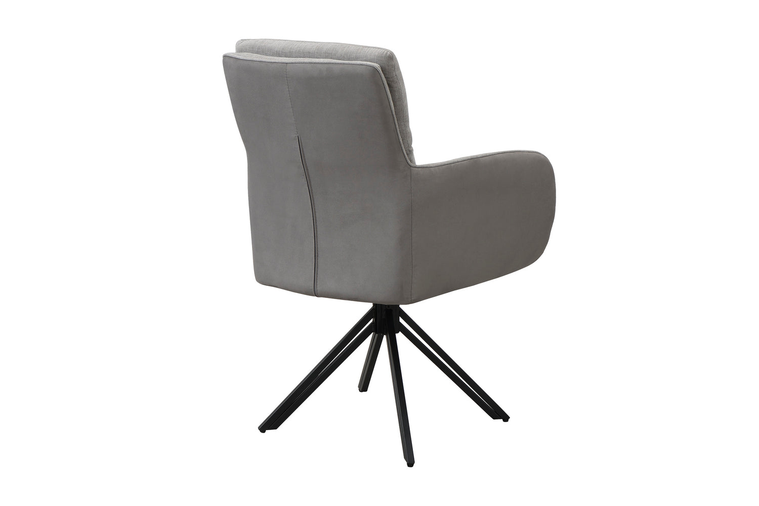 byLIVING Stuhl 2-er Set TINO / Bezug Webstoff-Mikrofaser in schwarz oder hellgrau, Gestell in schwarz / 360° drehbar / Esszimmerstuhl / Küchenstuhl / B 62 x H 94 x T 70 cm