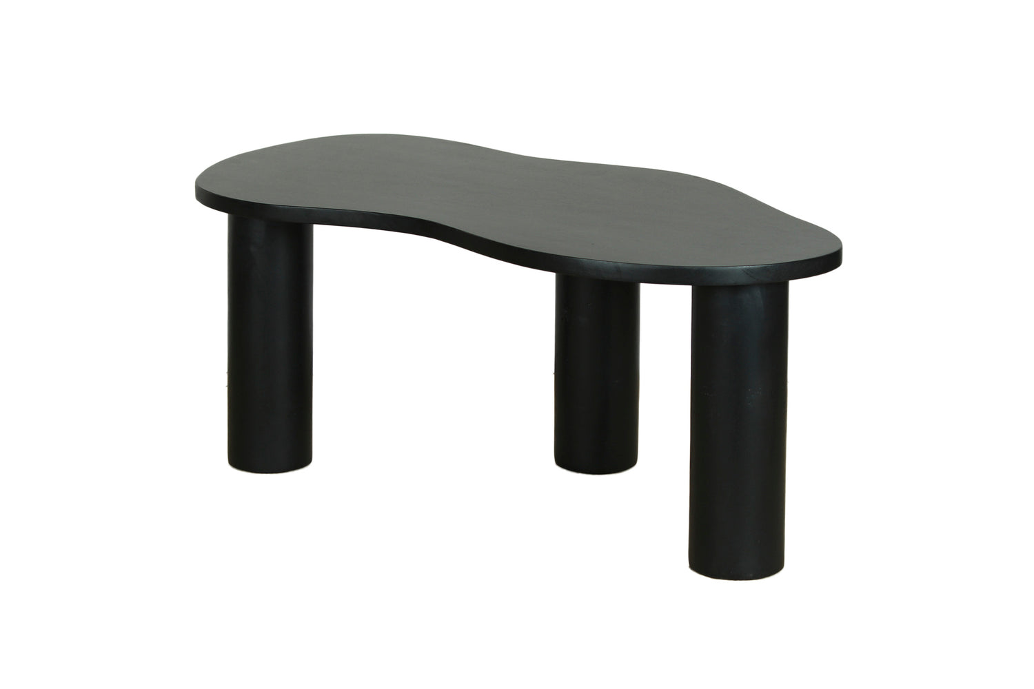 byLIVING Couchtisch ETHAN / Tischplatte und Gestell in schwarz oder naturfarben (Akazie) / Wohnzimmertisch / Beistelltisch / Maße: B 110, H 45, T 55 cm