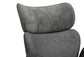 Esszimmerstuhl 2er Set TEXAS / Webstoff anthrazit, Velvet Samt / Gestell Metall schwarz / Sitzschale 180° drehbar mit Rückholfunktion / Esszimmerstuhl / B 63, H 87, T 56 cm