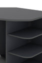 Schreibtisch THANATOS / Gaming-Tisch in anthrazit mit Kanten in rot, weiß oder anthrazit / Eck-Schreibtisch mit viel Stauraum und XXL Tischplatte / Computer-Tisch / PC / Arbeits-Tisch / 198x76x85cm (BxHxT)