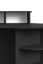 Schreibtisch THANATOS / Gaming-Tisch in Schwarz mit Kanten in rot, weiß oder schwarz / Eck-Schreibtisch mit viel Stauraum und XXL Tischplatte / Computer-Tisch / mit Ausatz / 198x76x85cm (BxHxT)