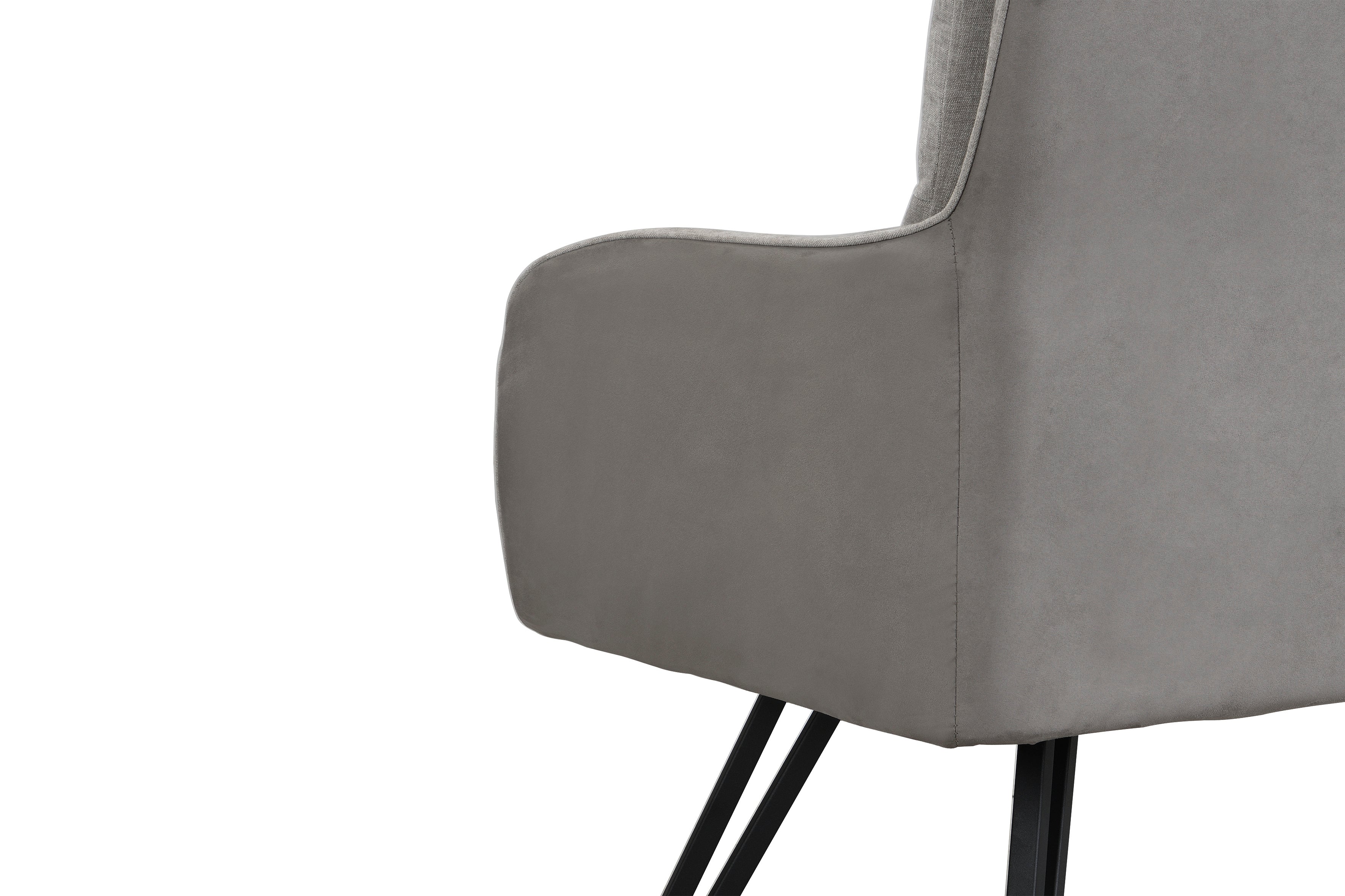 byLIVING Bank TINO / Webstoff und Mikrofaser Bezug schwarz oder hellgrau / Gestell in schwarz / Aufgedoppelter Rücken / Küchenbank, Sitzbank, Esszimmerbank / B 140 x H 94 x T 67 cm oder B 160 x H 94 x T 67 cm