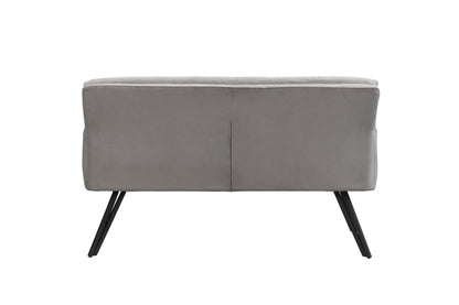 byLIVING Bank TINO / Webstoff und Mikrofaser Bezug schwarz oder hellgrau / Gestell in schwarz / Aufgedoppelter Rücken / Küchenbank, Sitzbank, Esszimmerbank / B 140 x H 94 x T 67 cm oder B 160 x H 94 x T 67 cm