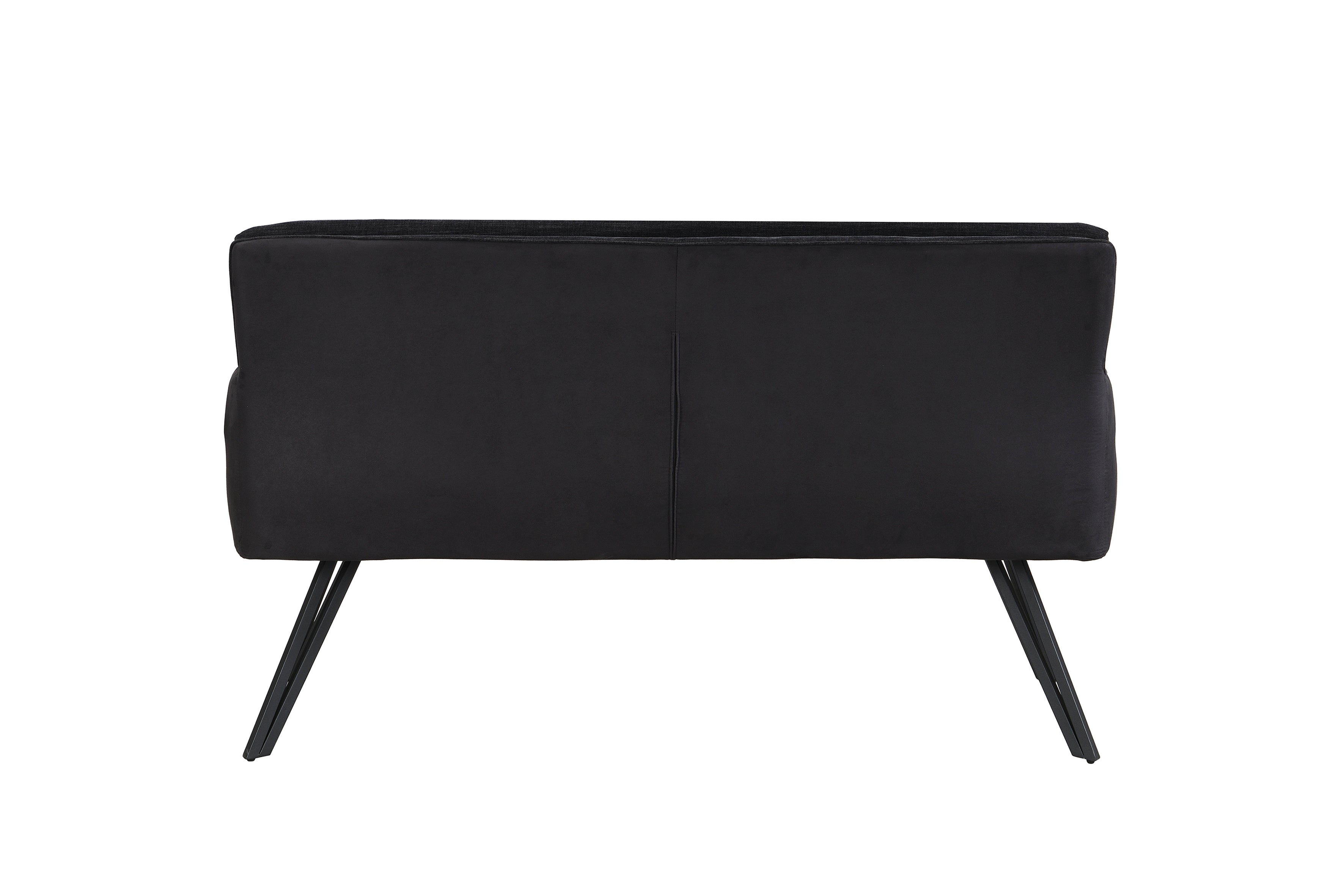 byLIVING Bank TINO / Webstoff und Mikrofaser Bezug schwarz oder hellgrau / Gestell in schwarz / Aufgedoppelter Rücken / Küchenbank, Sitzbank, Esszimmerbank / B 140 x H 94 x T 67 cm oder B 160 x H 94 x T 67 cm