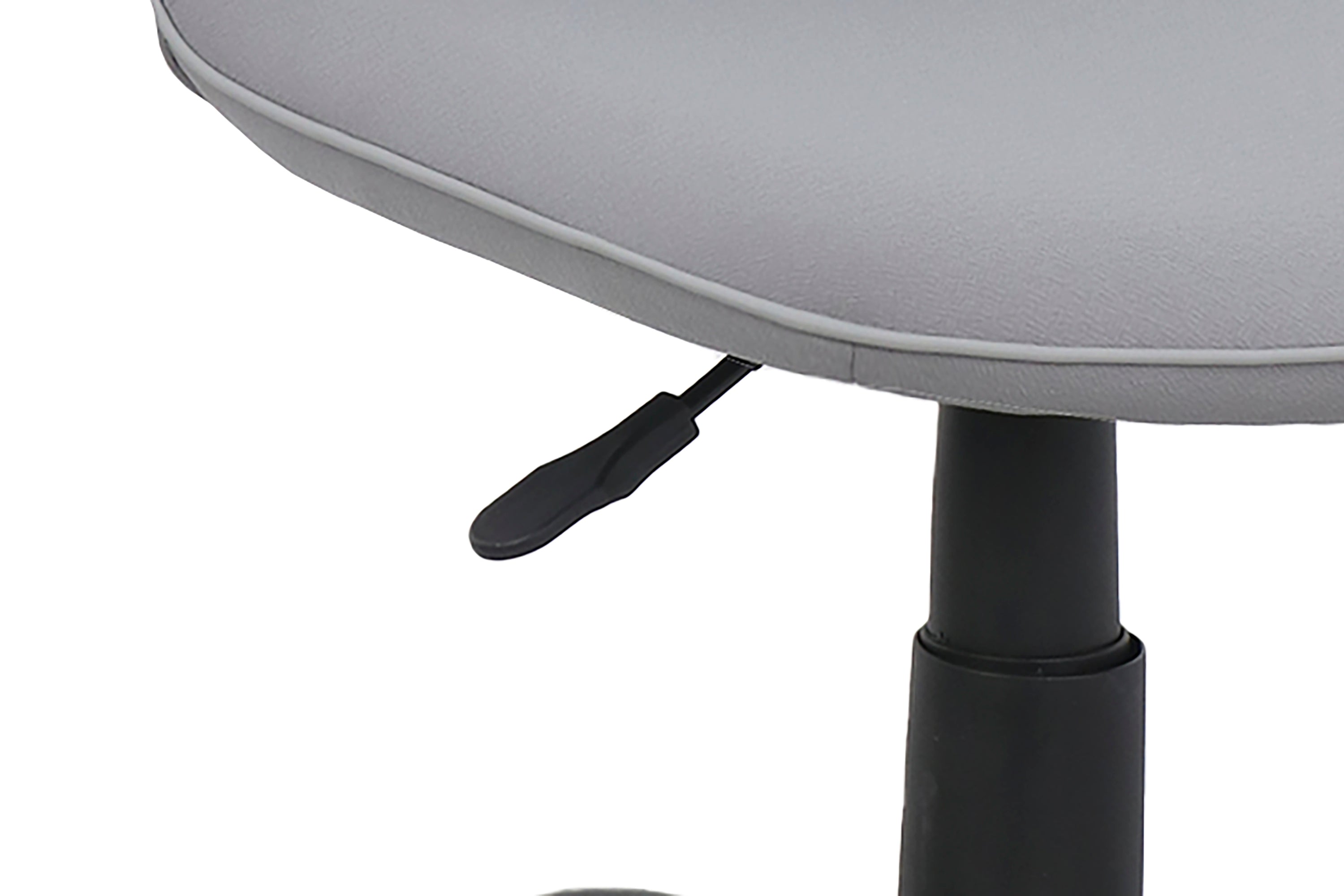 Bürostuhl TROLLY Drehstuhl / Kinderstuhl / Metall schwarz pulverbeschichtet / Bezug Webstoff pink oder hellgrau / klappbar / Sicherheitsdoppelrollen / Maße: B 42, H 85-95, T 54 cm
