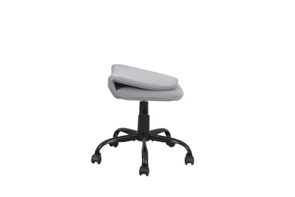 byLIVING Bürostuhl TROLLY Drehstuhl / Kinderstuhl / Metall schwarz pulverbeschichtet / Bezug Webstoff pink oder hellgrau / klappbar / Sicherheitsdoppelrollen / Maße: B 42, H 85-95, T 54 cm