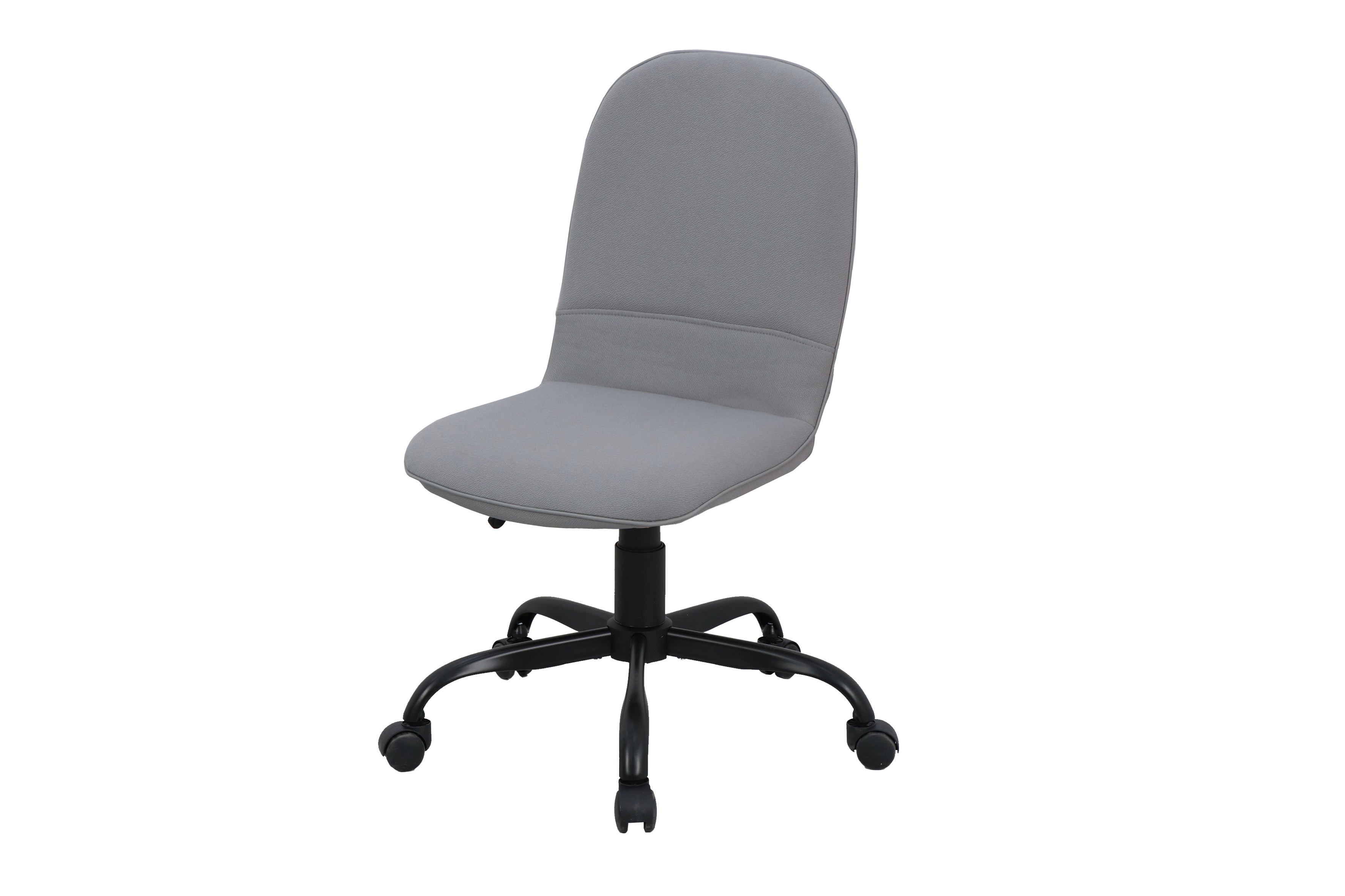byLIVING Bürostuhl TROLLY Drehstuhl / Kinderstuhl / Metall schwarz pulverbeschichtet / Bezug Webstoff pink oder hellgrau / klappbar / Sicherheitsdoppelrollen / Maße: B 42, H 85-95, T 54 cm