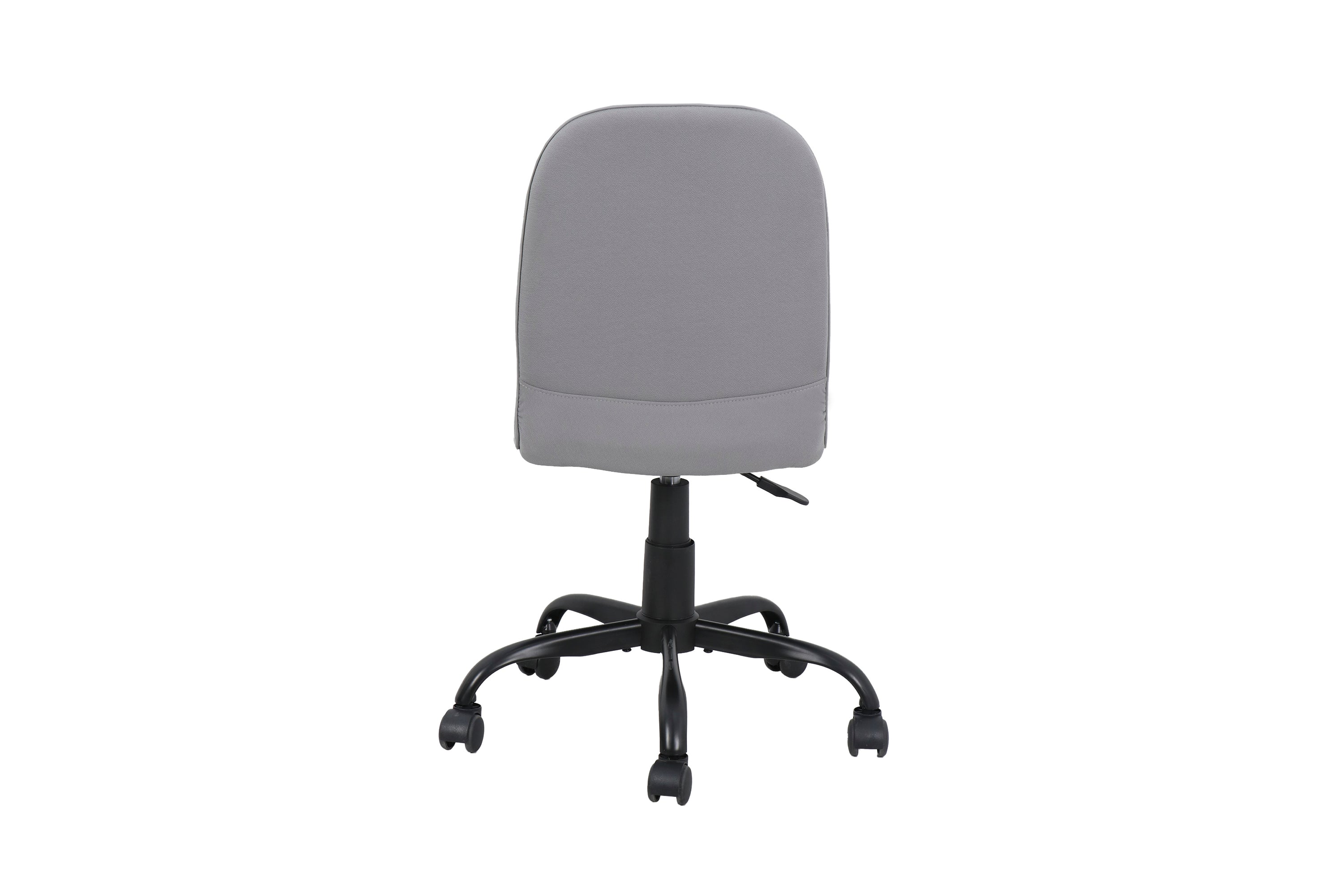 Bürostuhl TROLLY Drehstuhl / Kinderstuhl / Metall schwarz pulverbeschichtet / Bezug Webstoff pink oder hellgrau / klappbar / Sicherheitsdoppelrollen / Maße: B 42, H 85-95, T 54 cm