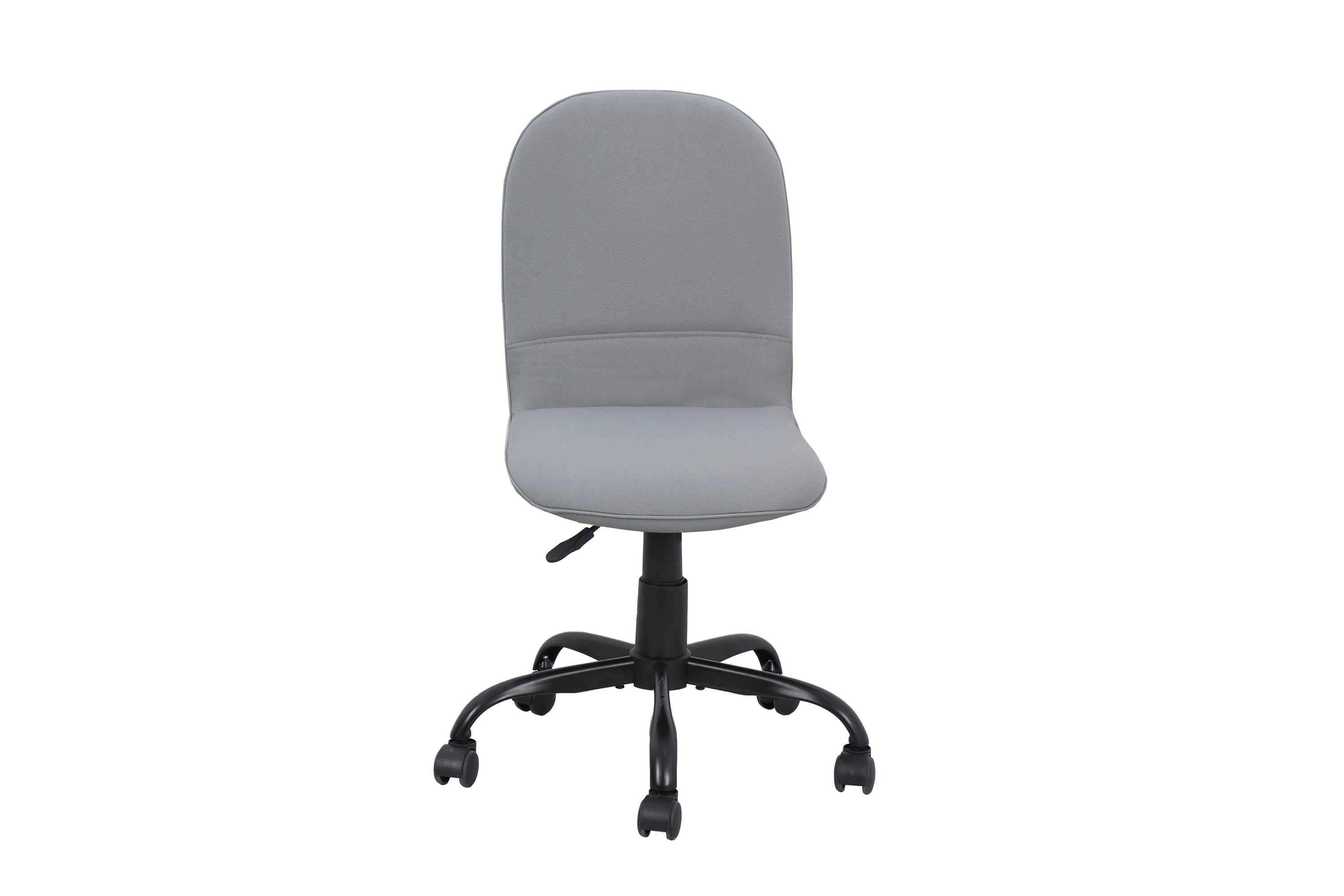 Bürostuhl TROLLY Drehstuhl / Kinderstuhl / Metall schwarz pulverbeschichtet / Bezug Webstoff pink oder hellgrau / klappbar / Sicherheitsdoppelrollen / Maße: B 42, H 85-95, T 54 cm
