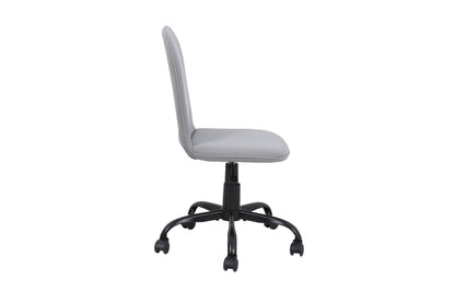 byLIVING Bürostuhl TROLLY Drehstuhl / Kinderstuhl / Metall schwarz pulverbeschichtet / Bezug Webstoff pink oder hellgrau / klappbar / Sicherheitsdoppelrollen / Maße: B 42, H 85-95, T 54 cm