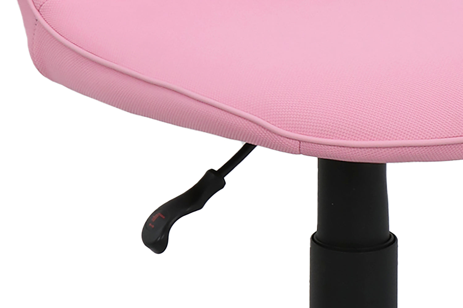 byLIVING Bürostuhl TROLLY Drehstuhl / Kinderstuhl / Metall schwarz pulverbeschichtet / Bezug Webstoff pink oder hellgrau / klappbar / Sicherheitsdoppelrollen / Maße: B 42, H 85-95, T 54 cm