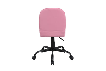 byLIVING Bürostuhl TROLLY Drehstuhl / Kinderstuhl / Metall schwarz pulverbeschichtet / Bezug Webstoff pink oder hellgrau / klappbar / Sicherheitsdoppelrollen / Maße: B 42, H 85-95, T 54 cm