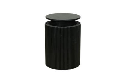byLIVING Beistelltisch OWEN / Tischplatte und Gestell in schwarz / Couchtisch / Sofatisch / Maße: D 40, H 50 cm