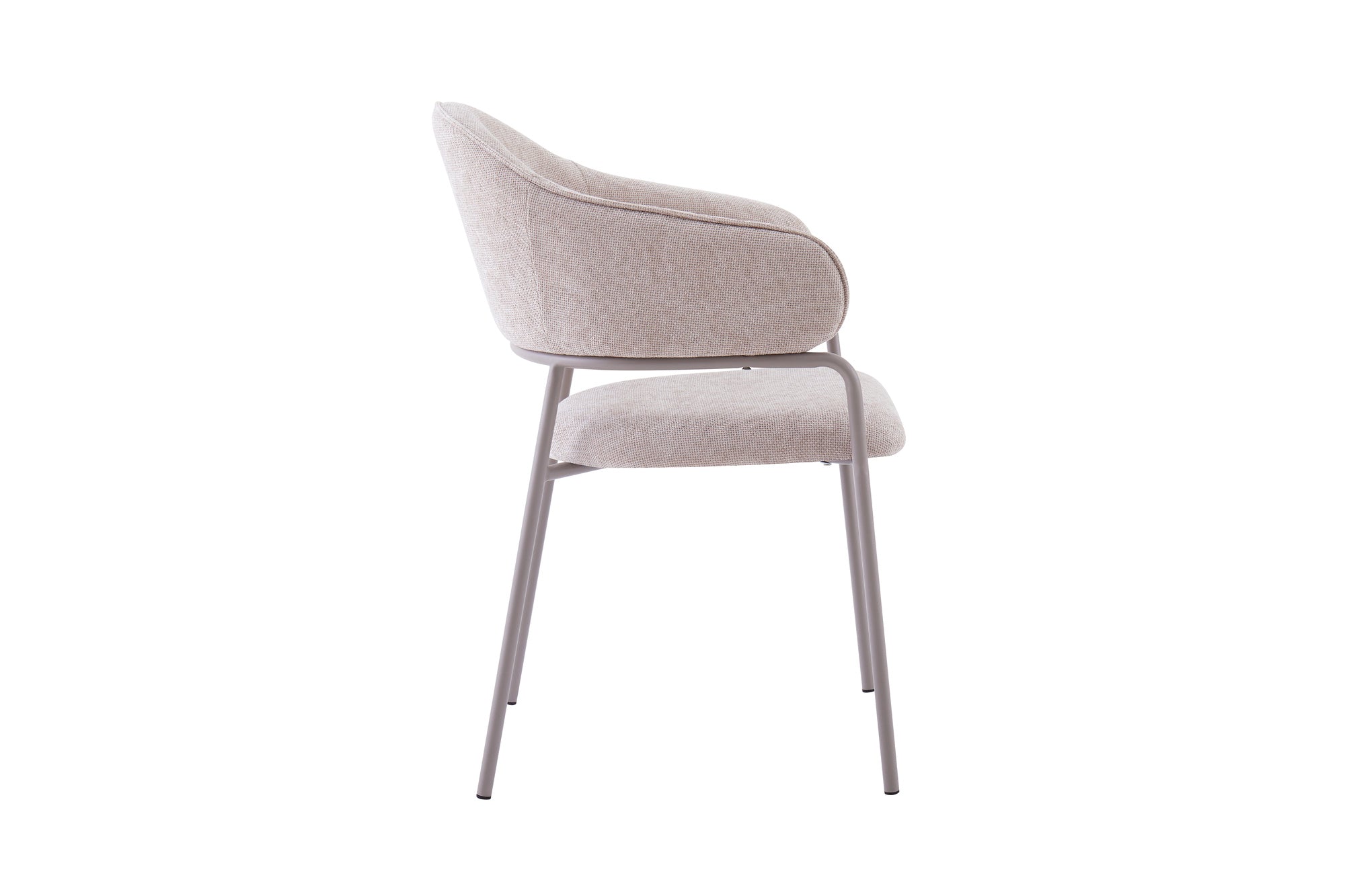 byLIVING Stuhl 2-er Set CURVE / Webstoffbezug in dunkelgrau, dunkelgrün oder taupe, Gestell in schwarz / Esszimmerstuhl / Küchenstuhl / Maße: B 60 x H 86 x T 58 cm