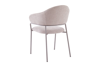 byLIVING Stuhl 2-er Set CURVE / Webstoffbezug in dunkelgrau, dunkelgrün oder taupe, Gestell in schwarz / Esszimmerstuhl / Küchenstuhl / Maße: B 60 x H 86 x T 58 cm