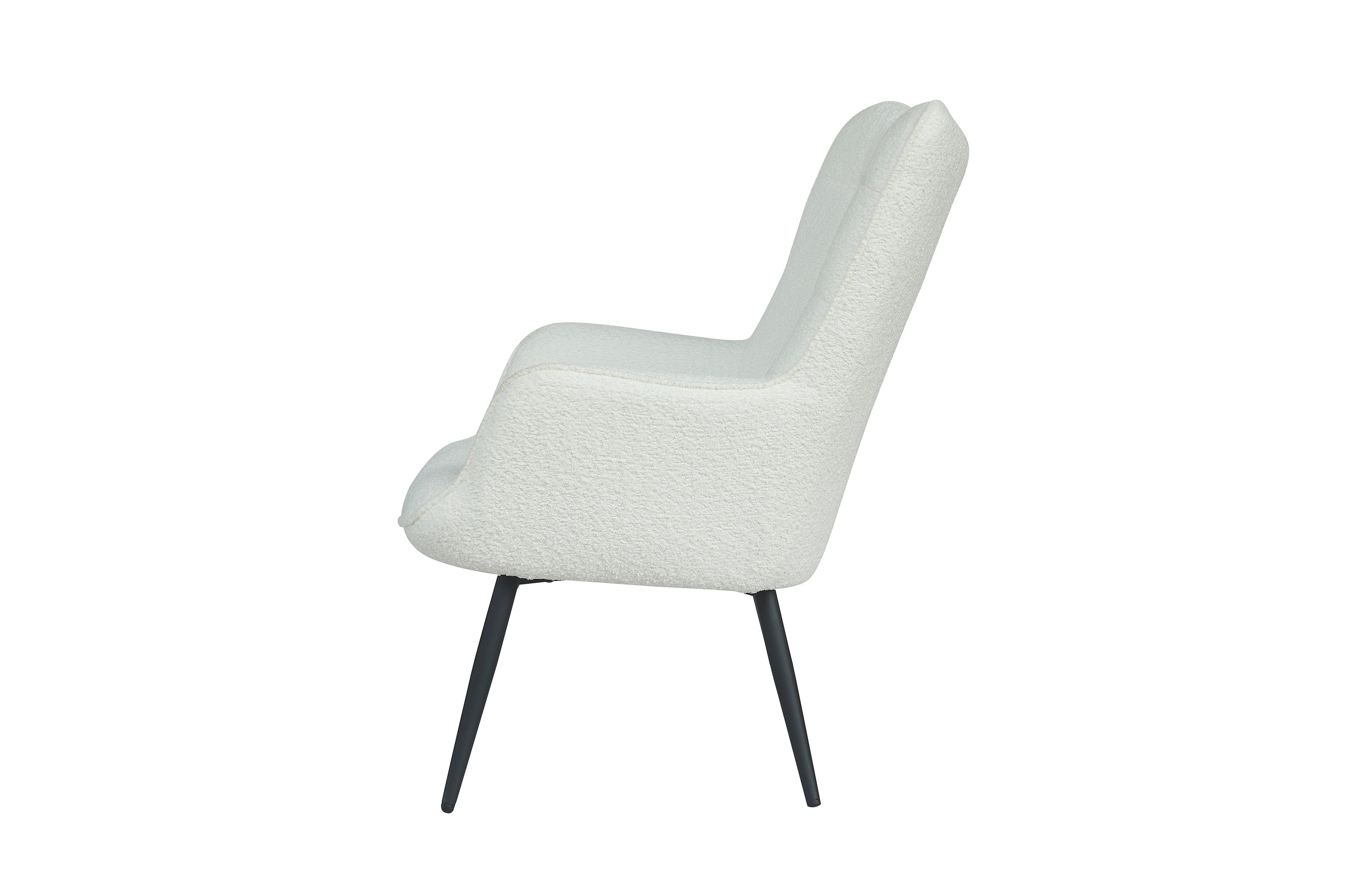 Sessel Uta / Cord grau, Samt schwarz, Webstoff dunkelgrau, Samt dunkelgrün, Webstoff sandfarben / Gestell schwarz pulverbeschichtet / Relaxsessel / Armlehnen-Sessel / B 72, H 97, T 80 cm
