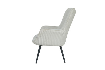 Sessel Uta / Cord grau, Samt schwarz, Webstoff dunkelgrau, Samt dunkelgrün, Webstoff sandfarben / Gestell schwarz pulverbeschichtet / Relaxsessel / Armlehnen-Sessel / B 72, H 97, T 80 cm