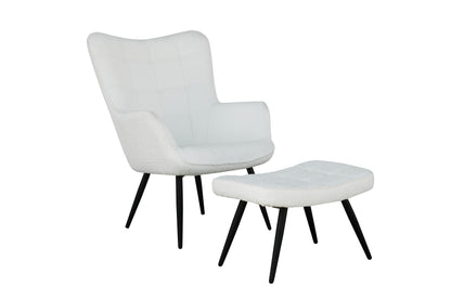 Hocker Uta / Cord grau, Samt schwarz, Webstoff dunkelgrau, Samt dunkelgrün, Webstoff sandfarben / Gestell schwarz pulverbeschichtet / Fuß-Ablage / Sitzhocker / B 60, H 39, T 41 cm