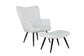Hocker Uta / Cord grau, Samt schwarz, Webstoff dunkelgrau, Samt dunkelgrün, Webstoff sandfarben / Gestell schwarz pulverbeschichtet / Fuß-Ablage / Sitzhocker / B 60, H 39, T 41 cm