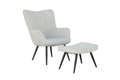 Hocker Uta / Cord grau, Samt schwarz, Webstoff dunkelgrau, Samt dunkelgrün, Webstoff sandfarben / Gestell schwarz pulverbeschichtet / Fuß-Ablage / Sitzhocker / B 60, H 39, T 41 cm