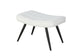 Hocker Uta / Cord grau, Samt schwarz, Webstoff dunkelgrau, Samt dunkelgrün, Webstoff sandfarben / Gestell schwarz pulverbeschichtet / Fuß-Ablage / Sitzhocker / B 60, H 39, T 41 cm