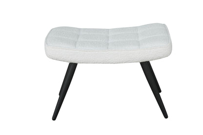 Hocker Uta / Cord grau, Samt schwarz, Webstoff dunkelgrau, Samt dunkelgrün, Webstoff sandfarben / Gestell schwarz pulverbeschichtet / Fuß-Ablage / Sitzhocker / B 60, H 39, T 41 cm