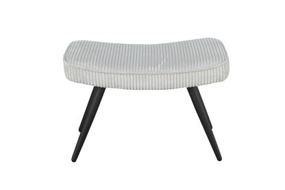 Hocker Uta / Cord grau, Samt schwarz, Webstoff dunkelgrau, Samt dunkelgrün, Webstoff sandfarben / Gestell schwarz pulverbeschichtet / Fuß-Ablage / Sitzhocker / B 60, H 39, T 41 cm